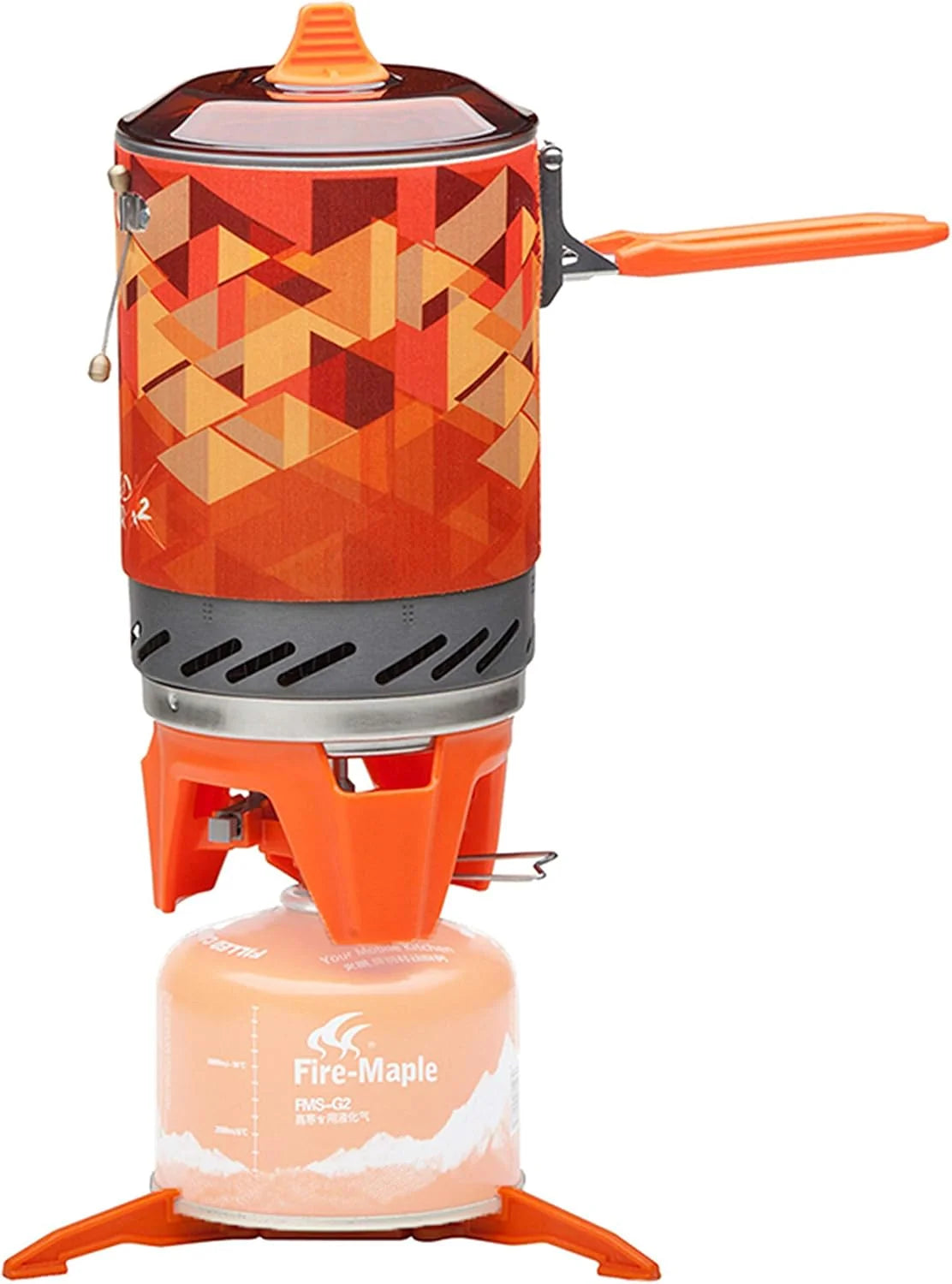 New Arrivals Fixed Star 2 Pro Backpacking Camping Stove System, Black 19.8oz, 30% Faster Boil with HX Base