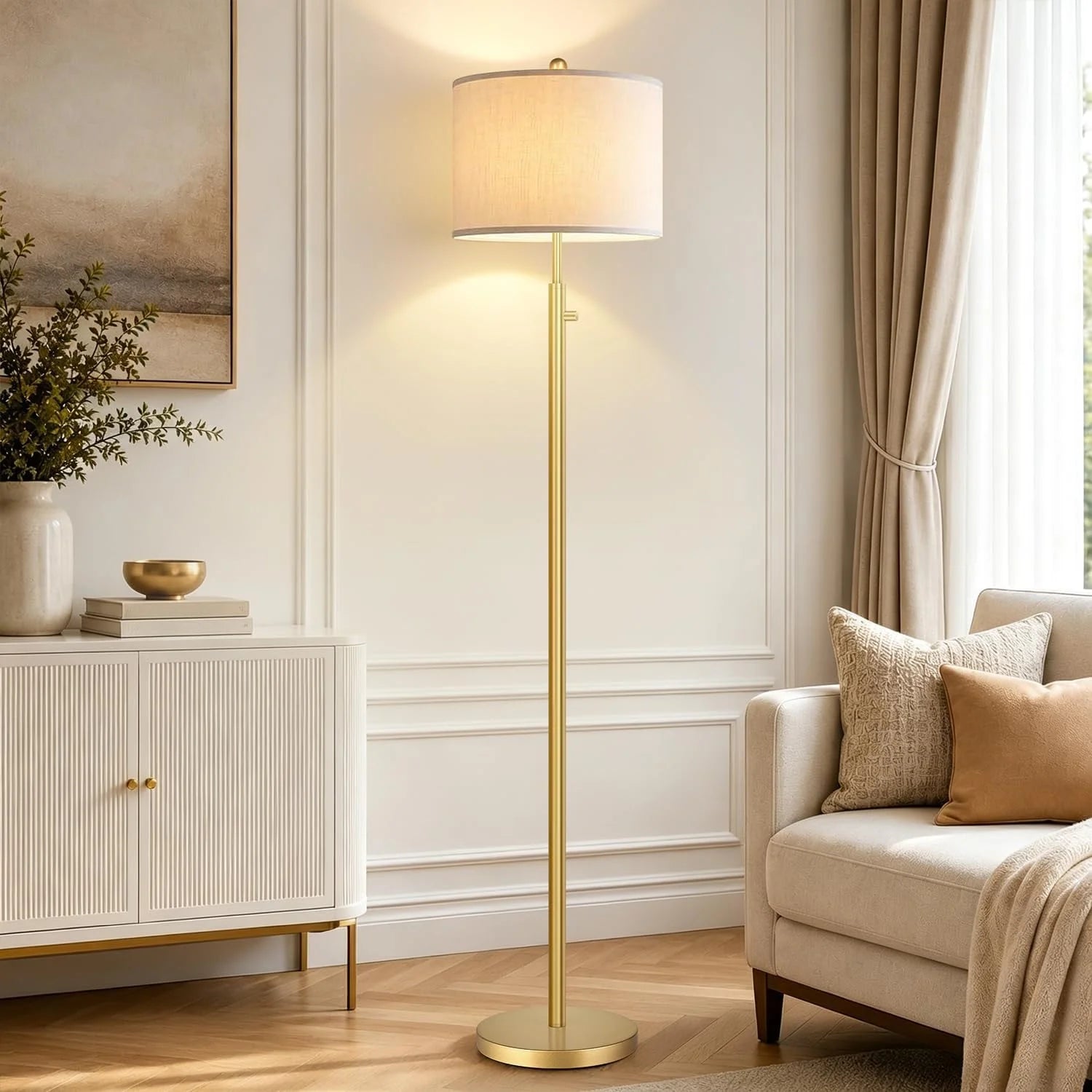 Nintiue Dimmable Gold Floor Lamp bifanuoyard - Image 5