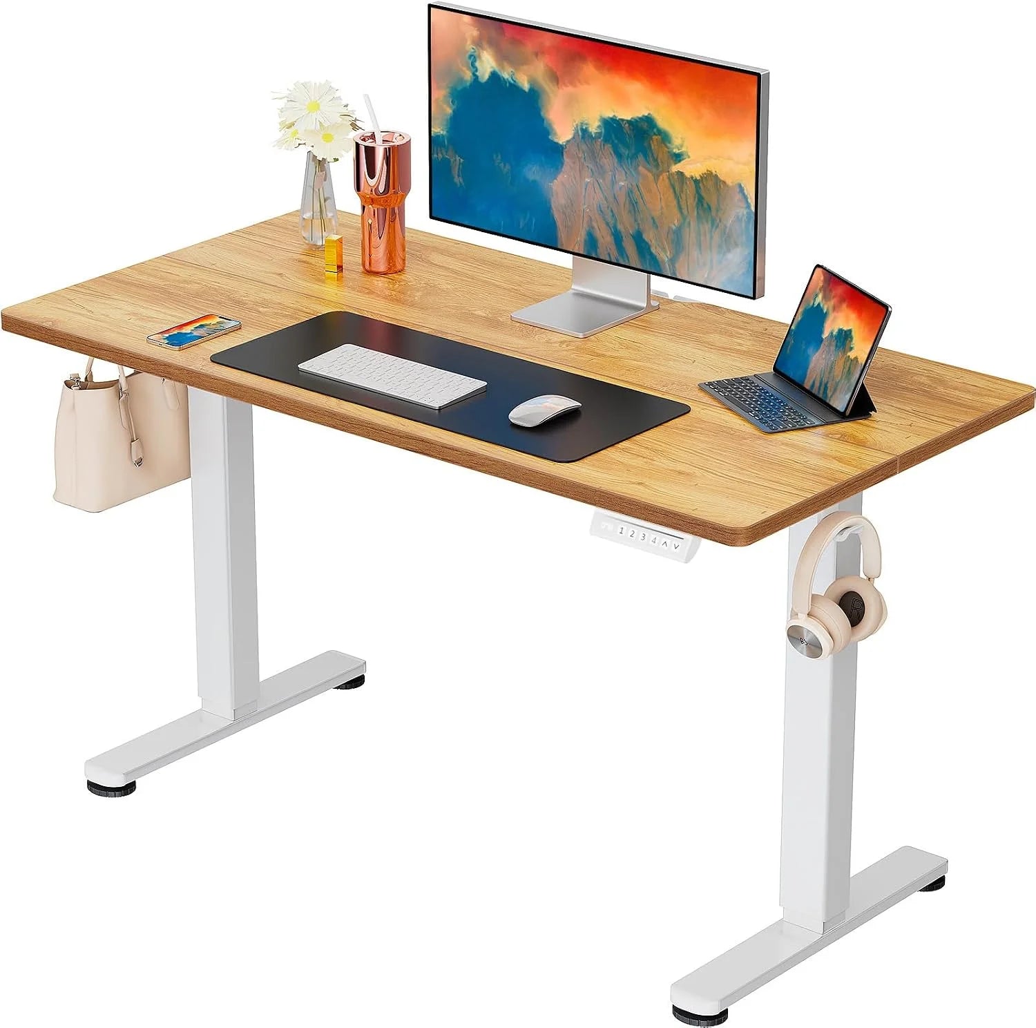 New Arrivals Height Adjustable Electric Standing Desk, 48 x 24 Inches Sit Stand up Desk - Image 25