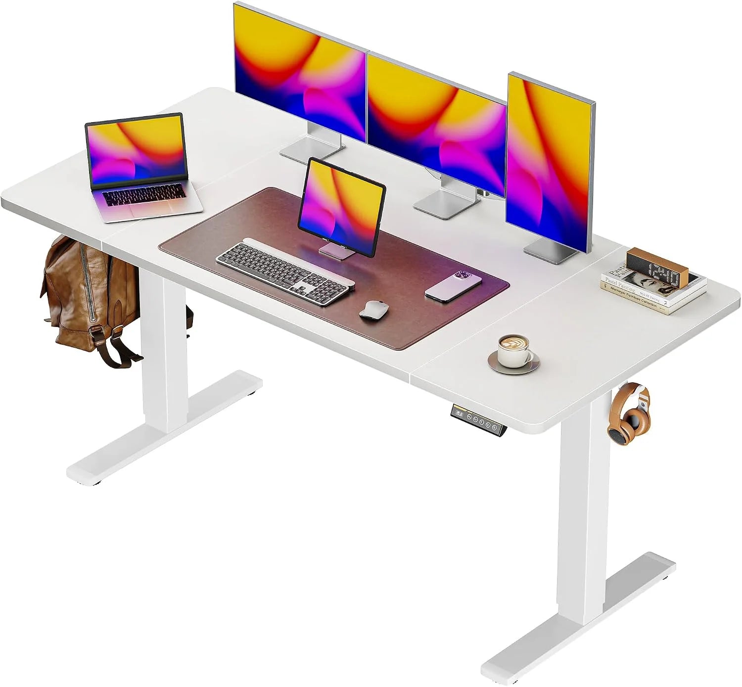New Arrivals 55 x 28 Large Electric Standing Desk, Height Adjustable Computer Desk, 27.6 Deep Desktop - Image 18