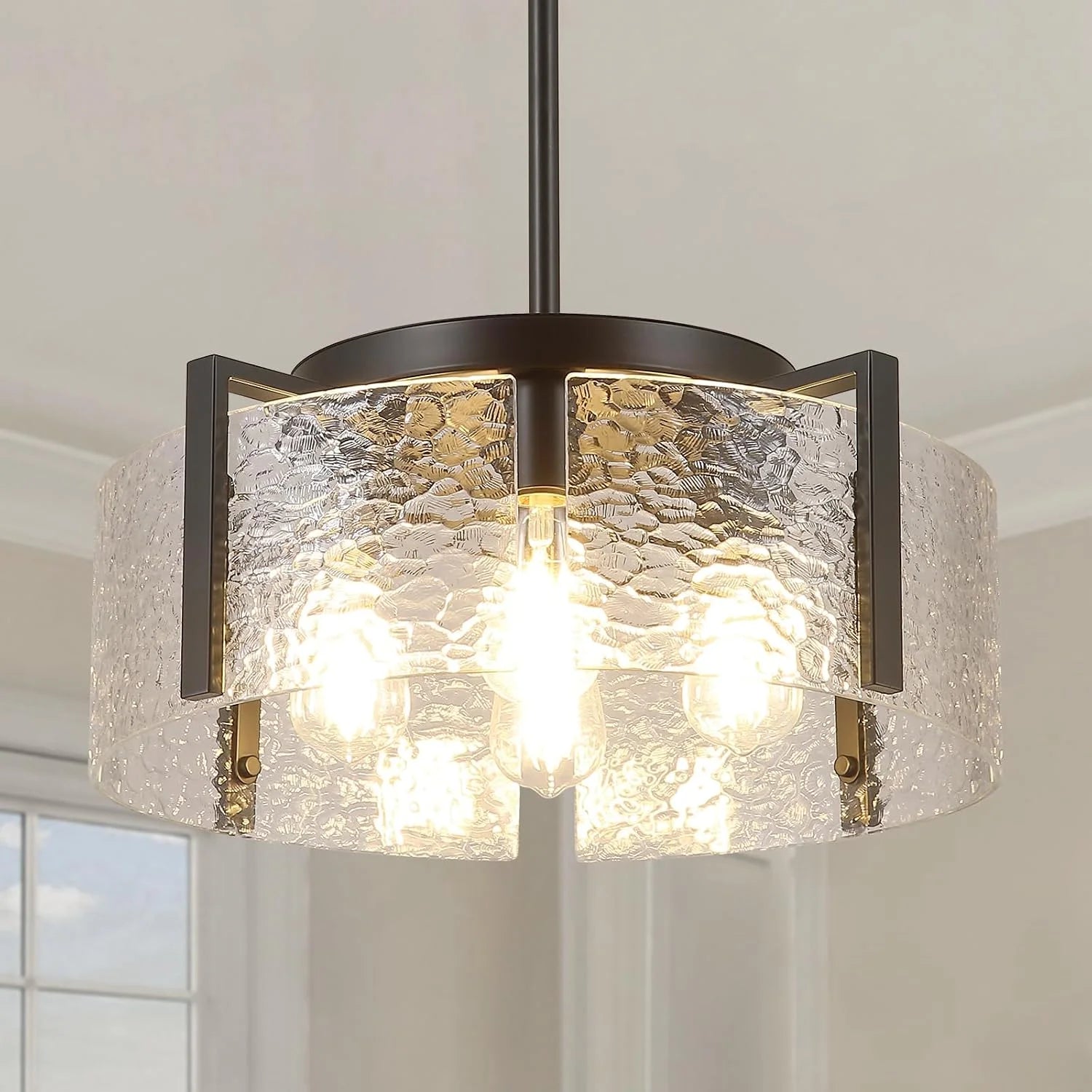 New Arrivals Chandeliers for Dining Room Light Fixture, Adjustable Glass Modern Farmhouse Chandelier for Entryway - Image 3