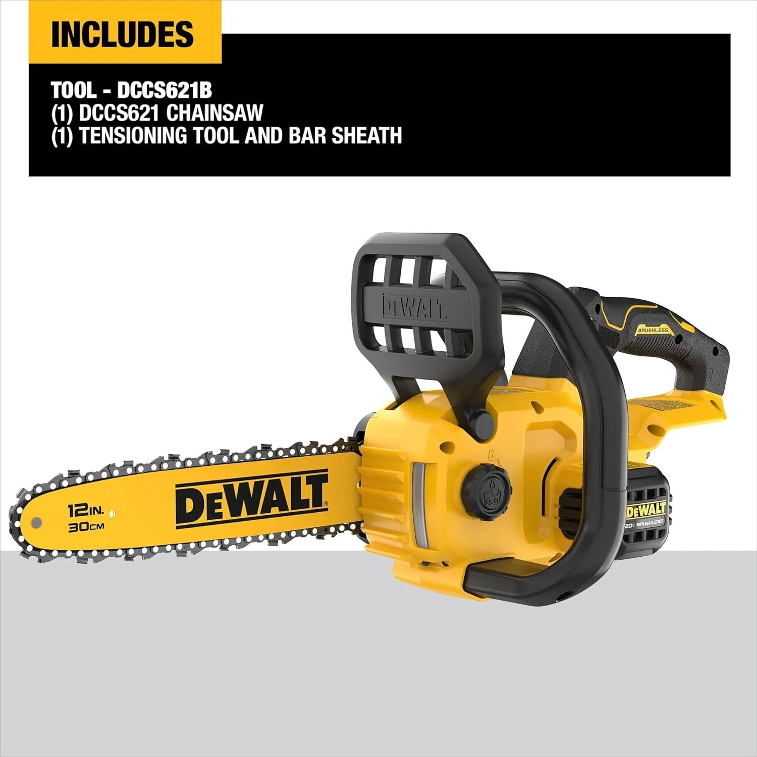 New Arrivals 20V MAX 12 in. Cordless Chainsaw, Bare Tool Only (DCCS621B)