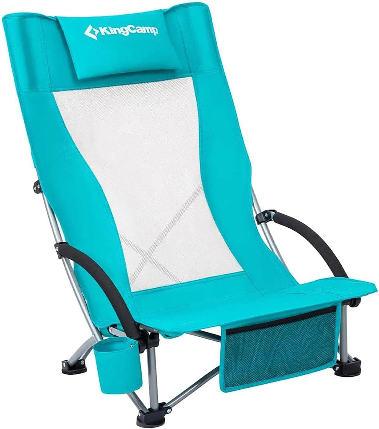 KingCamp Low Beach Chairs 2 Pack, Folding Portable Chair for Adults lightweight Extra Wide Ergonomic High Back Seat bifanuoyard - Image 7