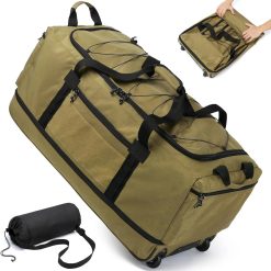 Laripwit Collapsible Duffle Bag with Wheels 130-170L Extra Large Expandable Travel Duffel Bag for Men Women Heavy Duty bifanuoyard