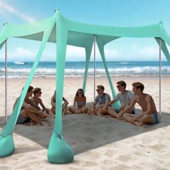 Alternative view of New Arrivals Beach Tent, Beach Canopy UPF50+ UV Protection, 10x10ft Beach Shade Sun Shelter with 8 Sandbags