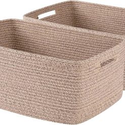 Alternative view of Large Storage Basket for Organizing, Woven Rope Basket for Shelves, Closet Organizer Bins for Clothes, Blanket bifanuoyard