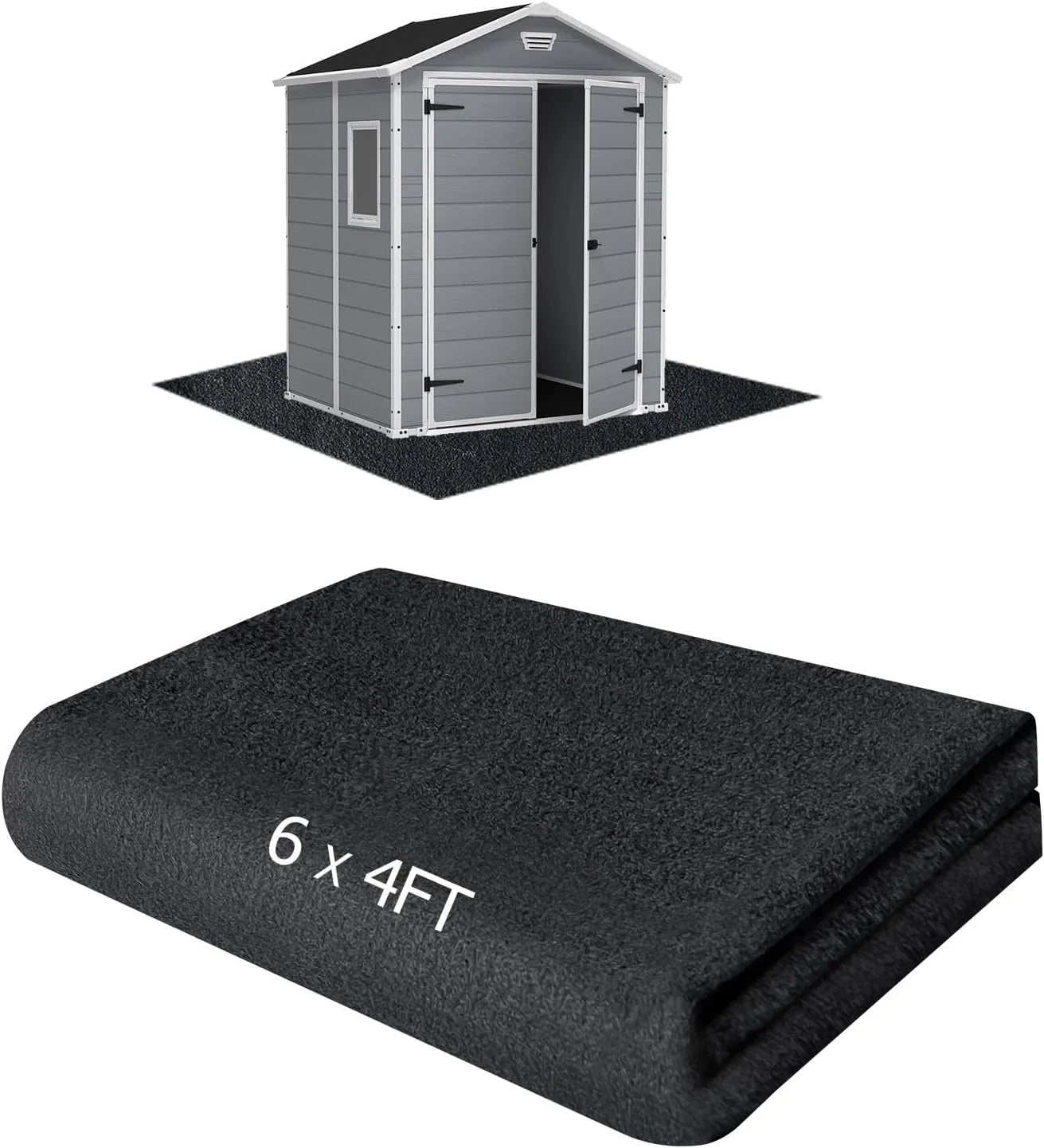 New Arrivals 6x4FT Outdoor Storage Shed Floor Mat, Tent Carpet for Camping Furniture - Image 3