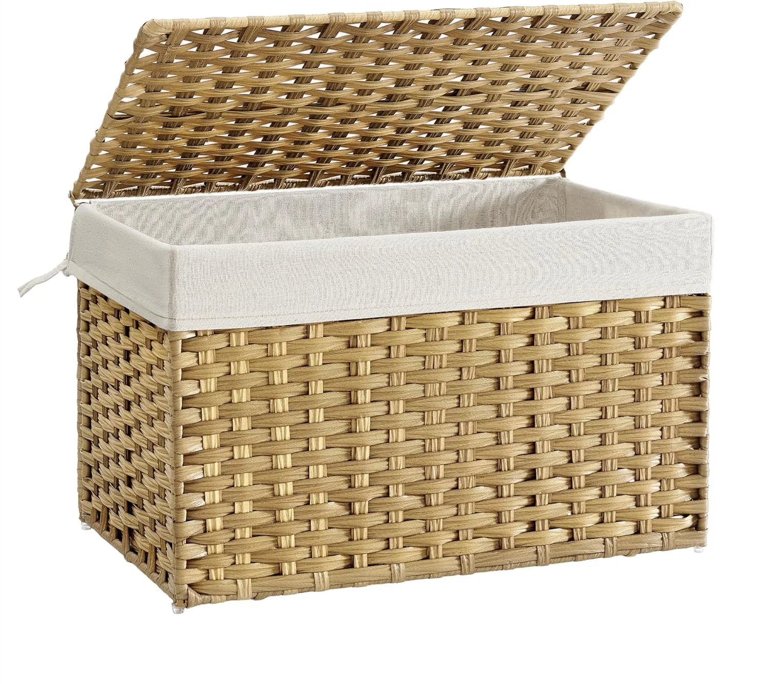 Storage Basket with Lid, 9.2 Gallon (35L), Foldable, Blanket Storage Bin with Handles - Image 2