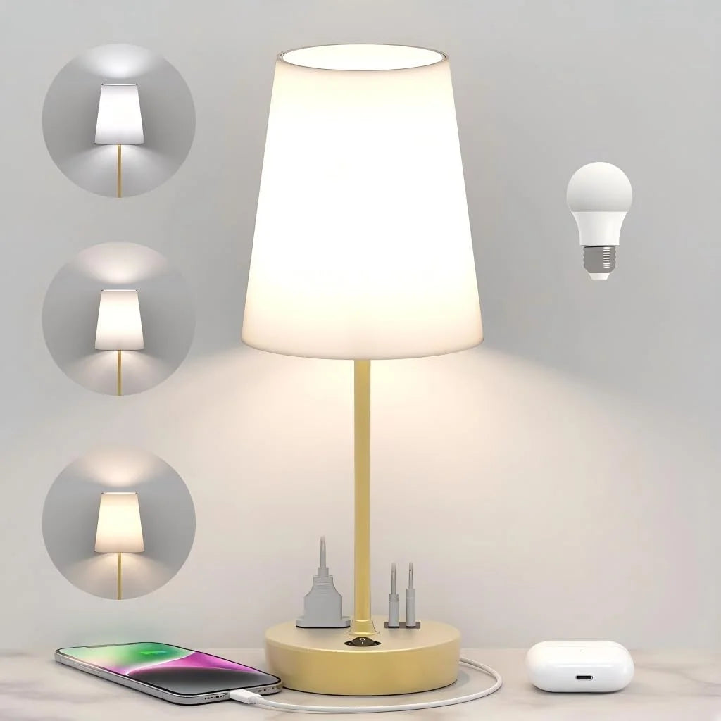 Addtam Bedroom Table Lamp, Dimmable bifanuoyard