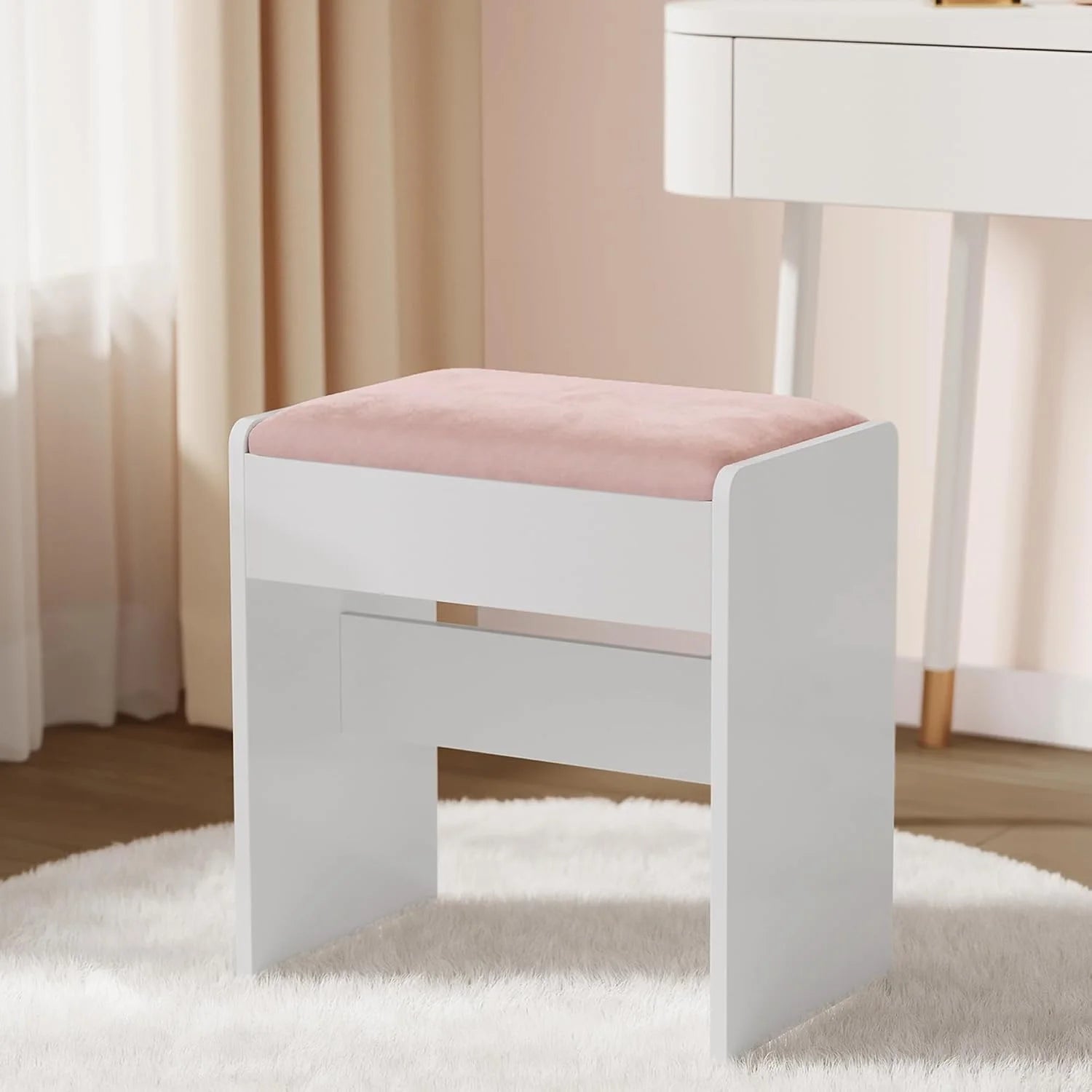 VASAGLE KAILYN Collection, Vanity Desk with Mirror and 9 LED Bulbs, Dressing Table with 9 Drawers bifanuoyard - Image 8