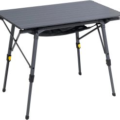 Alternative view of New Arrivals Outdoor Folding Portable Picnic Camping Table with Adjustable Height Aluminum Roll Up Table Top Mesh Layer