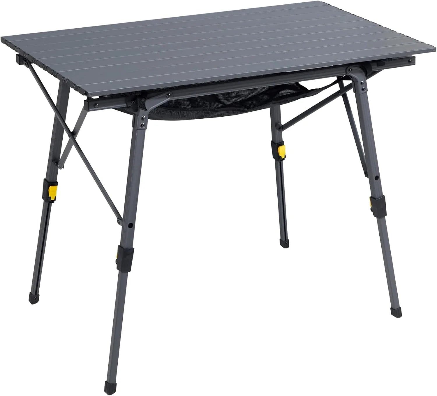 New Arrivals Outdoor Folding Portable Picnic Camping Table with Adjustable Height Aluminum Roll Up Table Top Mesh Layer - Image 2