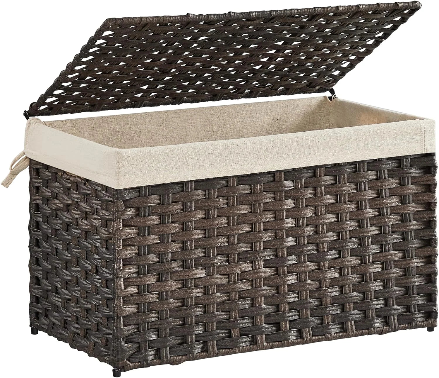 Storage Basket with Lid, 9.2 Gallon (35L), Foldable, Blanket Storage Bin with Handles - Image 9