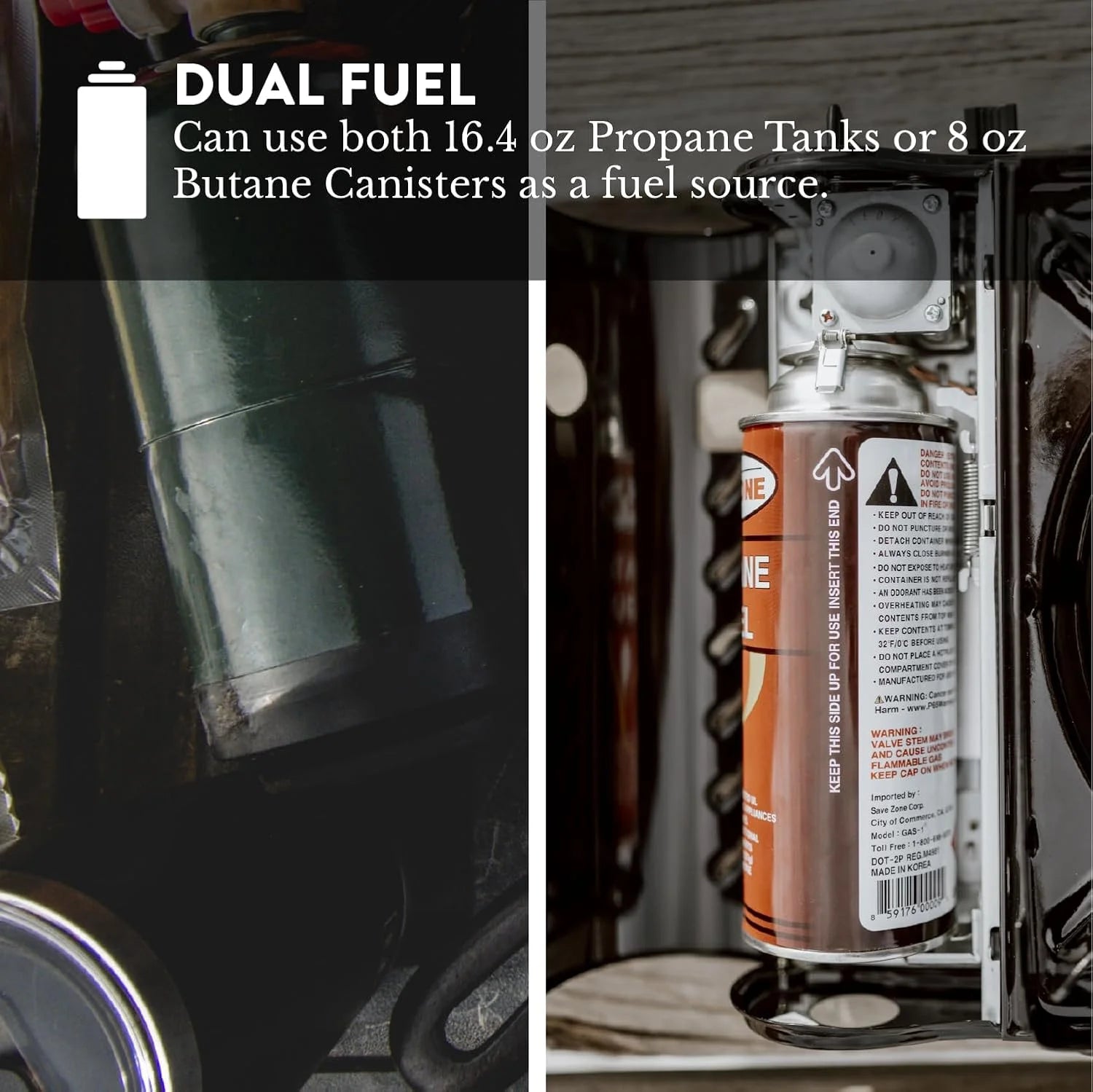 New Arrivals 15, 000 BTU Propane or Butane Stove Dual Fuel Stove Portable Camping Stove - Image 4