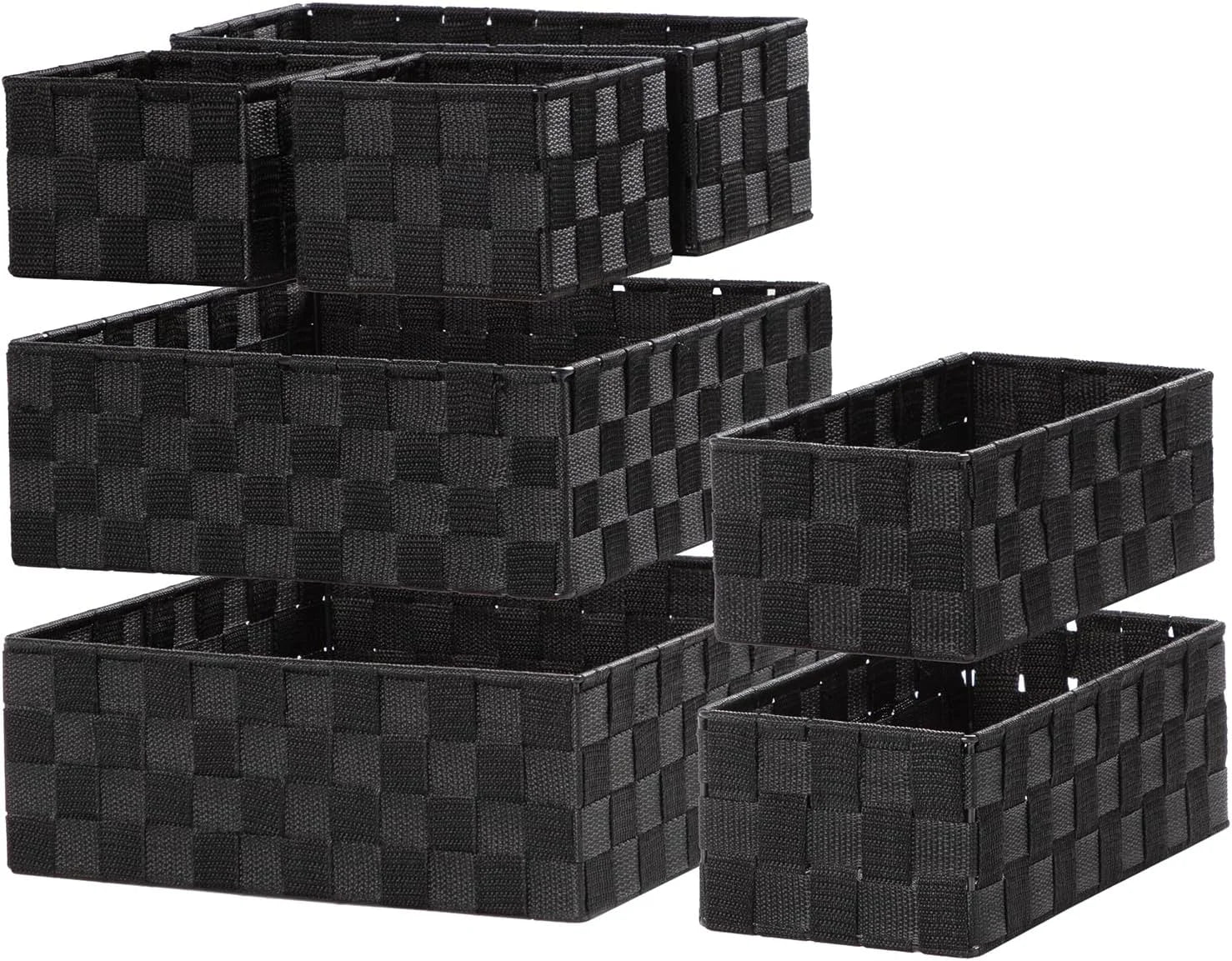 Woven Storage Baskets for Organizing 6 Pack, Large&Small Storage Cube Bins Set for Bathroom, Storage Boxes bifanuoyard - Image 7