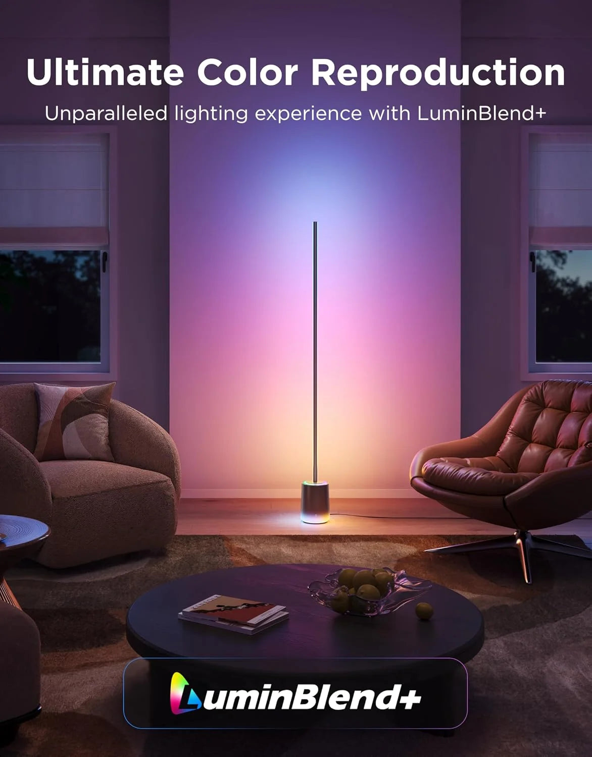 Floor Lamp 3 with Luminblend+ Technology, 2100lm, 1000K-10000K Modern Floor Lamp for Living Room - Image 2