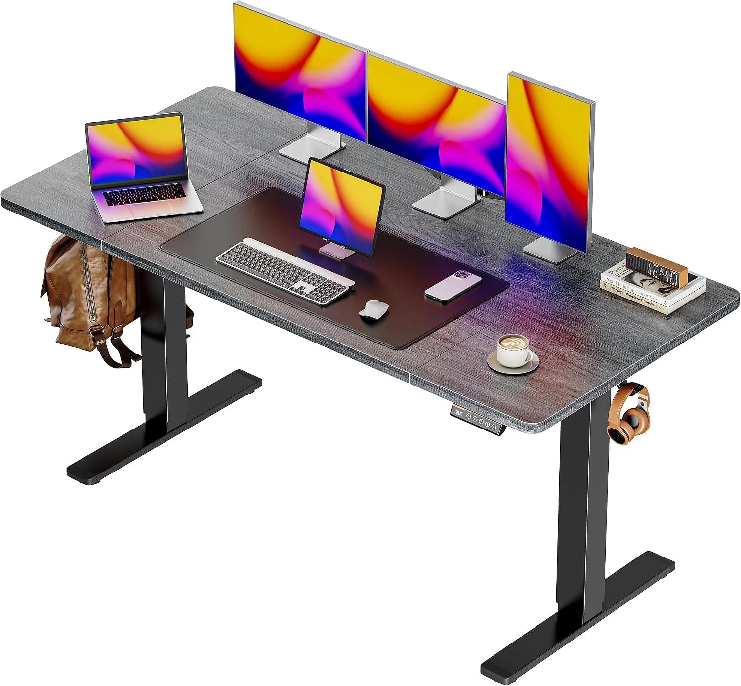 New Arrivals 55 x 28 Large Electric Standing Desk, Height Adjustable Computer Desk, 27.6 Deep Desktop - Image 20
