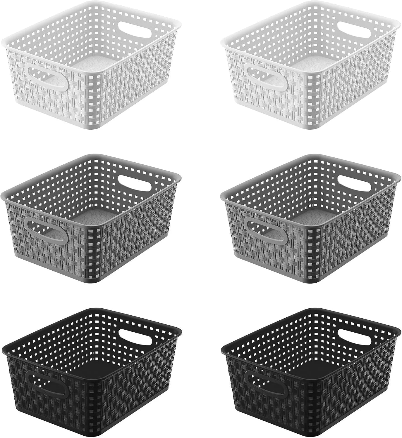 Plastic Storage Weave Baskets, Versatile Shelf Organizer Woven Baskets for Classrooms, Children’s Rooms - Image 3