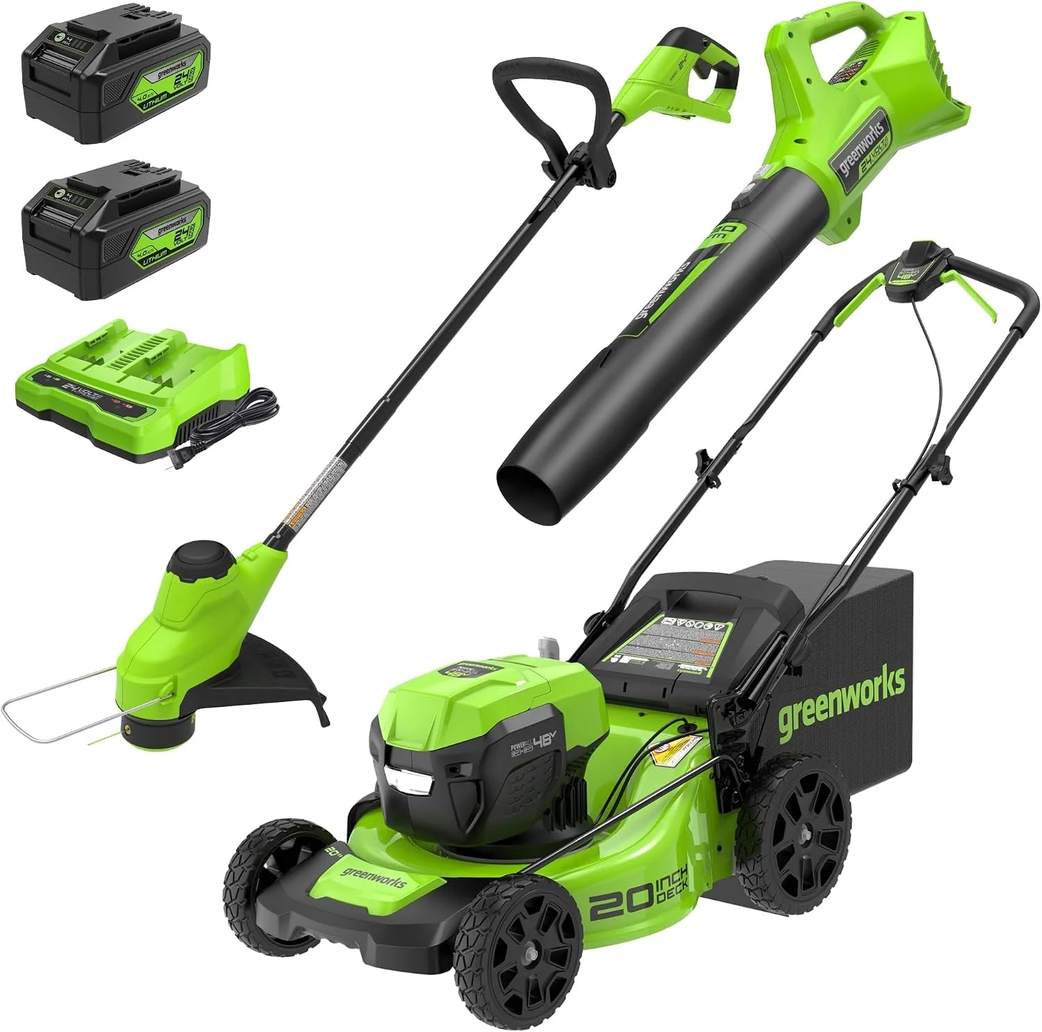 New Arrivals 48V 20 in Mower/Blower/Trimmer Kit, (2) 4.0 Ah Battery Kit – For Home Projects - Image 2