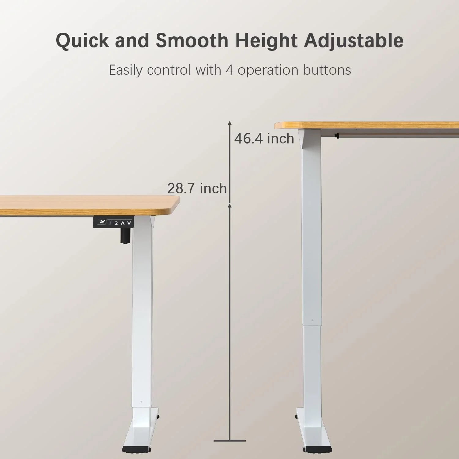New Arrivals 55 x 24 Inches Electric Height Adjustable Standing Desk Large Sit Stand Up Desk Home Office Computer Desk Memory - Image 9