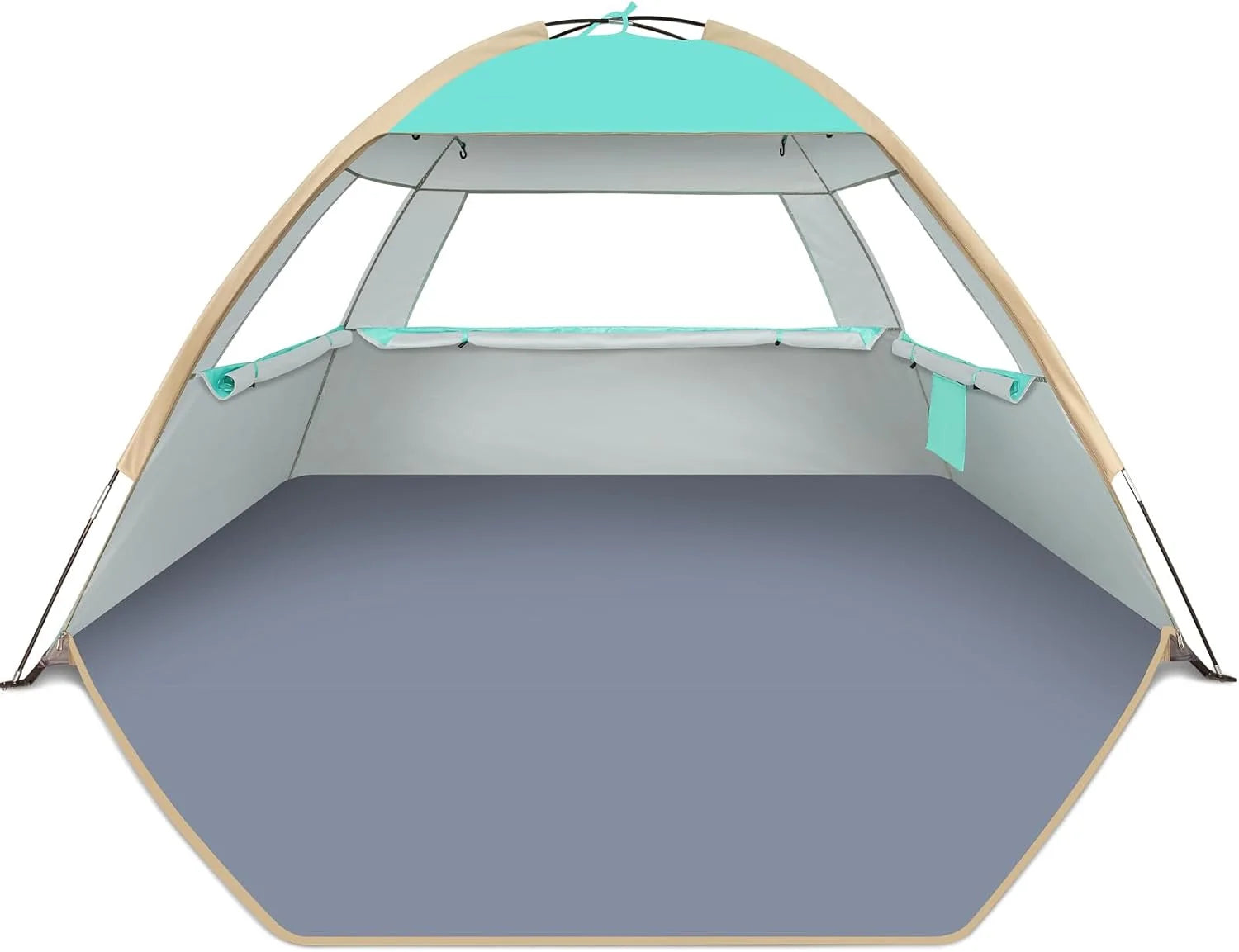 Gorich Beach Tent Sun Shelter for 3/4/6/8/10 Person with UPF 50锛?UV Protection, Lightweight & Easy Setup Beach Shade bifanuoyard - Image 9