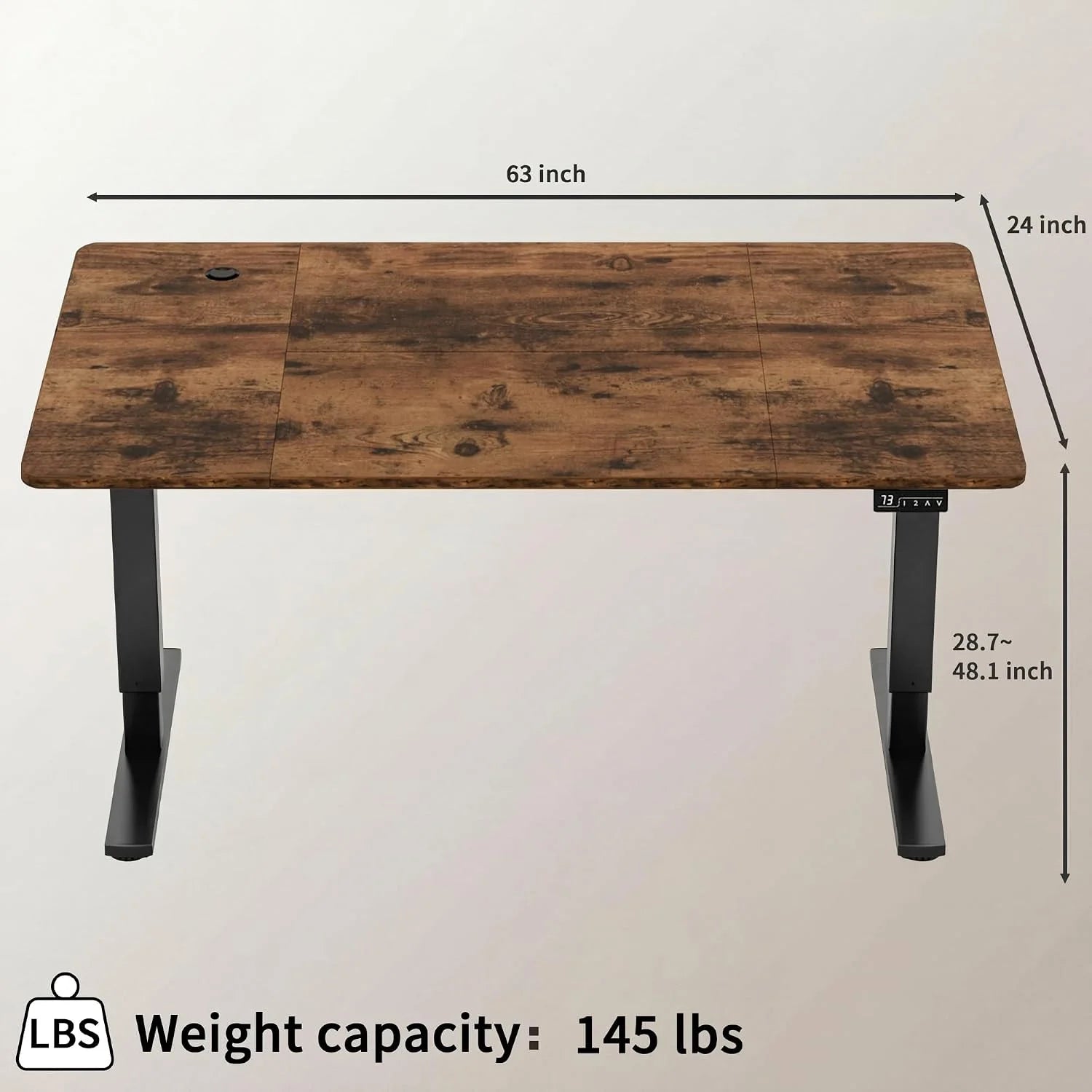 New Arrivals 55 x 24 Inches Electric Height Adjustable Standing Desk Large Sit Stand Up Desk Home Office Computer Desk Memory - Image 71