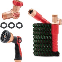 Pocket Hose Ballistic Double UV Edition 100 FT Expandable Garden Hose w/Pocket Pivot Swivel Connector bifanuoyard