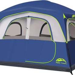 Travel Tent 6 Person Tents for Camping, Waterproof Easy Setup Camping Tent with Rainfly