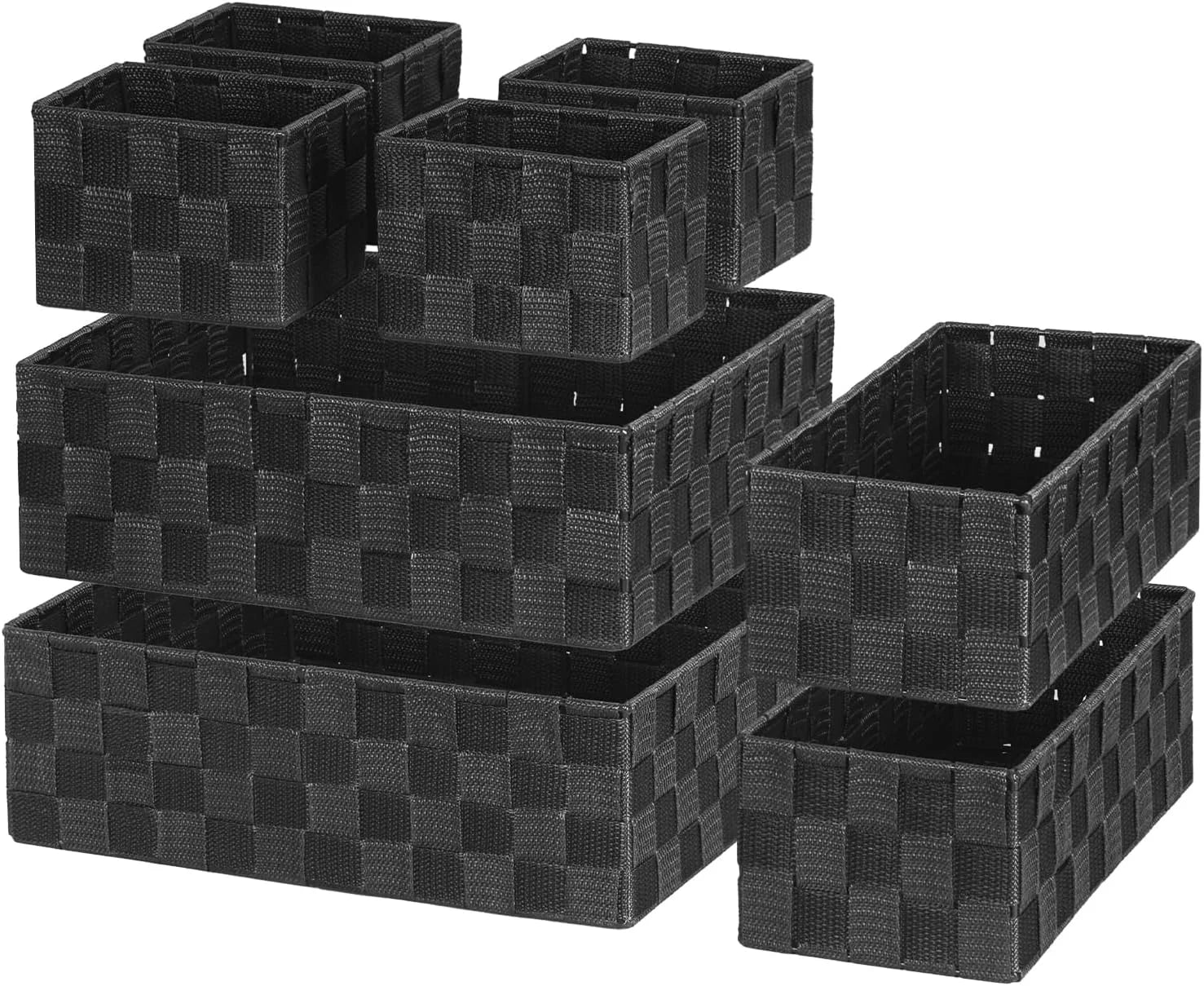 Woven Storage Baskets for Organizing 6 Pack, Large&Small Storage Cube Bins Set for Bathroom, Storage Boxes bifanuoyard - Image 3
