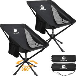 Alternative view of New Arrivals Portable Swivel Camping Chair, 8 Seconds Quick Setup Easy Carry, 3.8Lb Lightweight Folding Chairs for Hiking