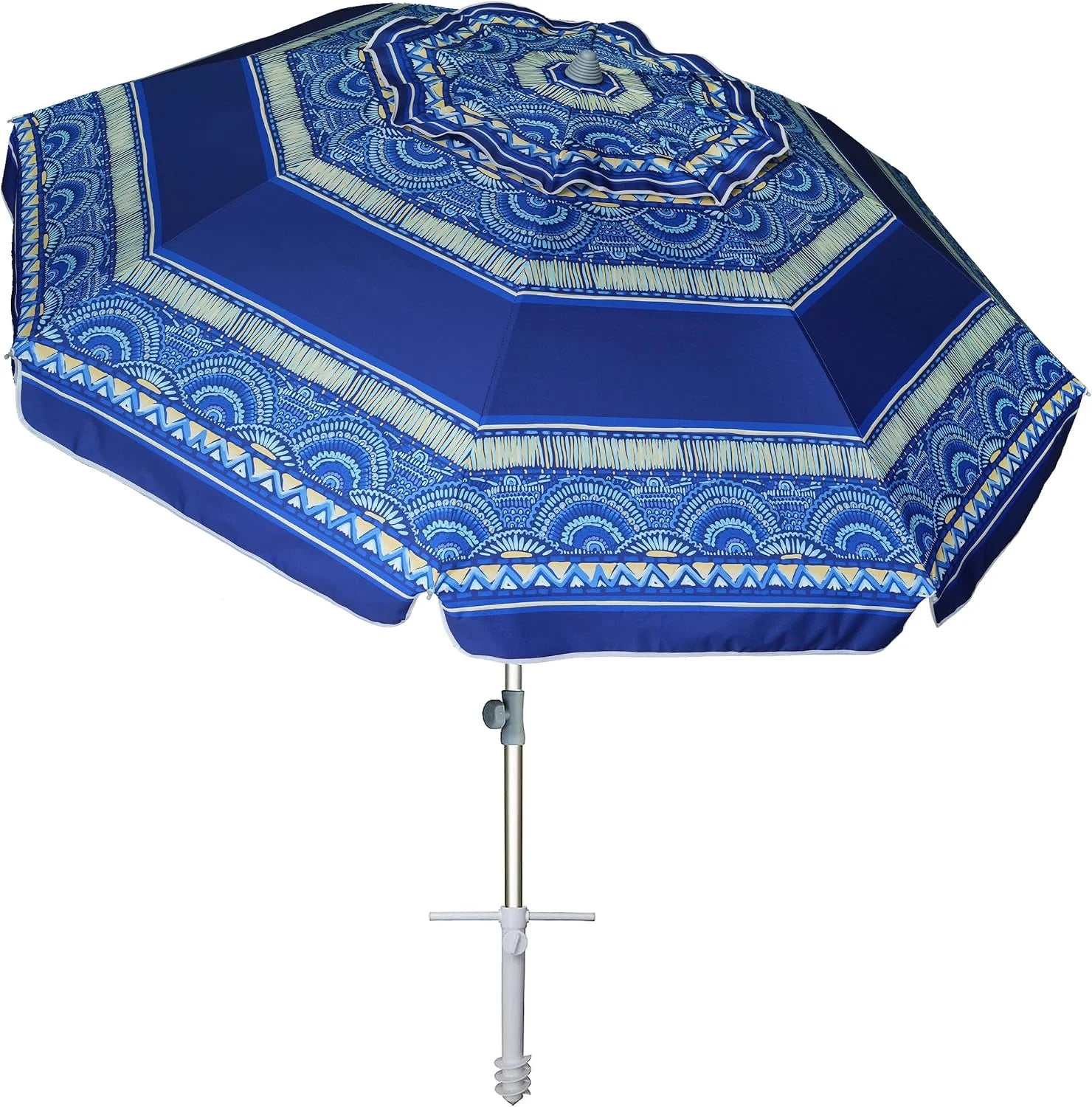 New Arrivals AMMSUN 7ft Heavy Duty High Wind Beach Umbrella with Sand Anchor Vent Tilt UPF 50+ Sun Protection - Image 7