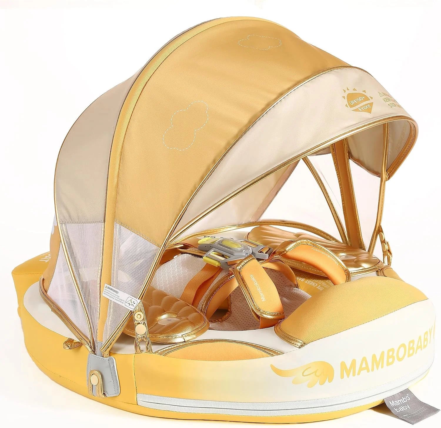 Mambobaby Float Self-Inflating Baby Pool Floats Hammock with Canopy, Compressible Folding Baby Floating Bed bifanuoyard - Image 7
