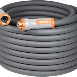 New Arrivals Flexible Garden Hose 5/8 x 75ft, 360° Swivel Handle, Burst 600 PSI, 75 Foot Heavy Duty Water Hose