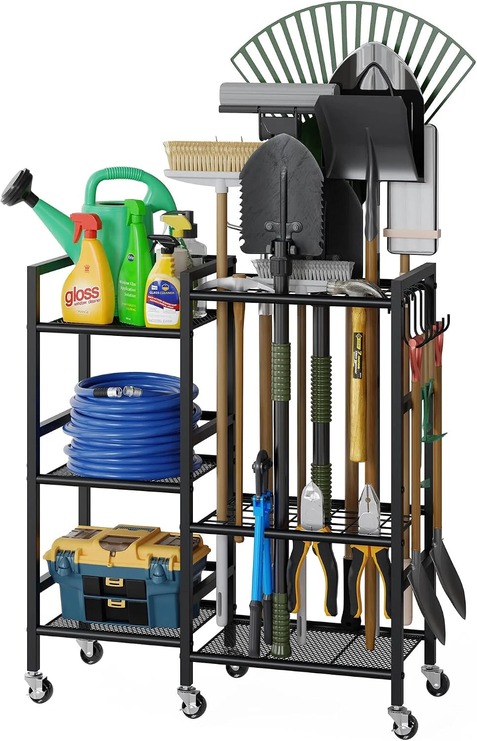 New Arrivals Garden Tool Organizer with Large Hooks, Garage Storage Rack " For Garage Organization