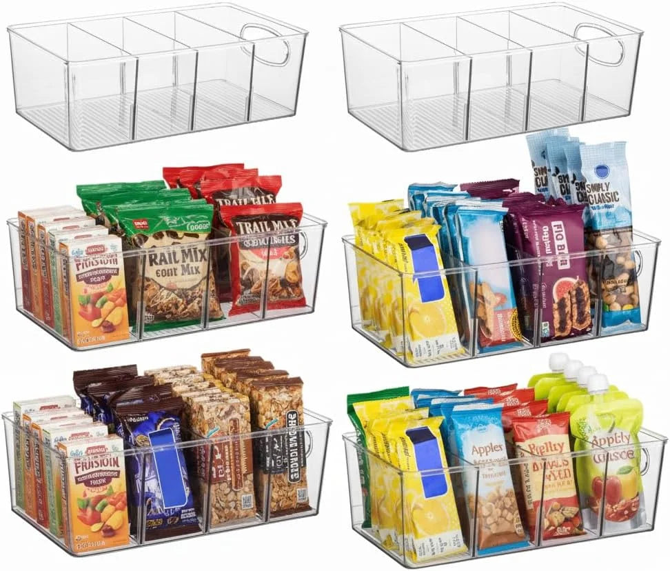 New Arrivals Pantry Organizers and Storage and Cabinet Organizer, 2 Pack, Storage bin with divider for organizing - Image 2