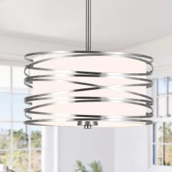 Alternative view of 12.6” Farmhouse Chandeliers for Dining Room, 3-Light Industrial Metal Hanging Light Fixture bifanuoyard