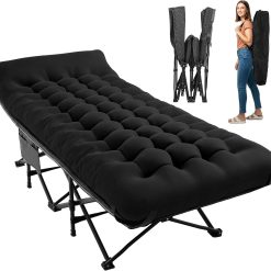 Camping Cot for Sleeping 28 Extra Wide, Heavy-Duty 1200D Oxford Foliding Cots for Adults Portable with Mattress