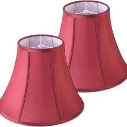 New Arrivals White Bell Lamp Shades Set of 2 Medium Shade 6.7“Top x 13“Bottom x 10“High(Spider) Traditional Lampshade