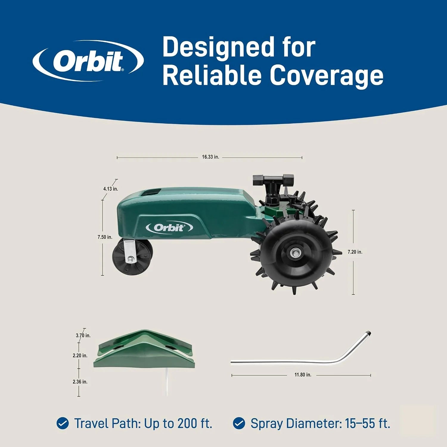 Orbit Traveling Tractor Water Sprinkler, Self-Propelled Traveling Sprinkler for Wide Lawn Coverage bifanuoyard - Image 10