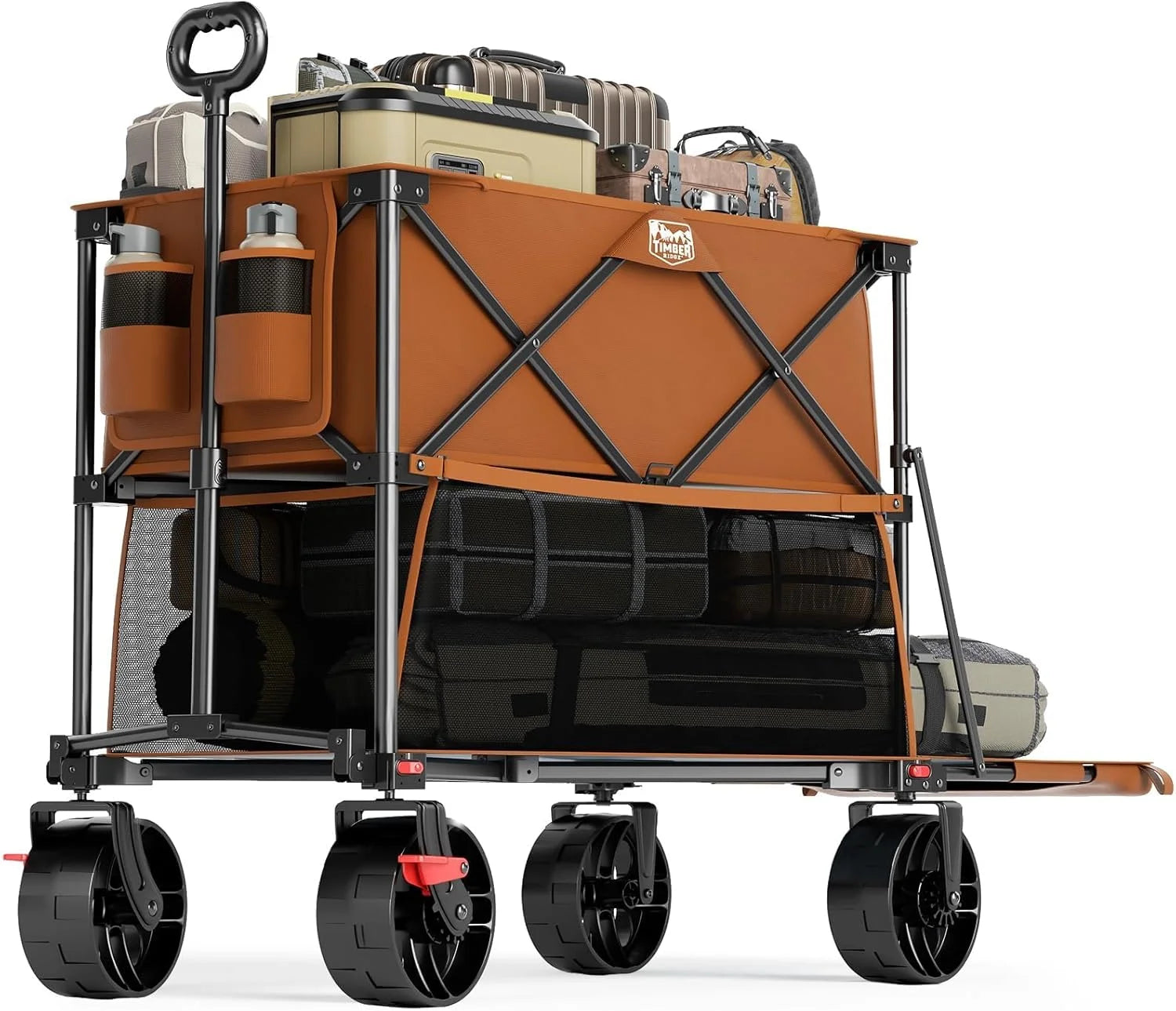 New Arrivals TIMBER RIDGE 400L Folding Double Decker Wagon with Brakes, 54 Extra Long - Image 10