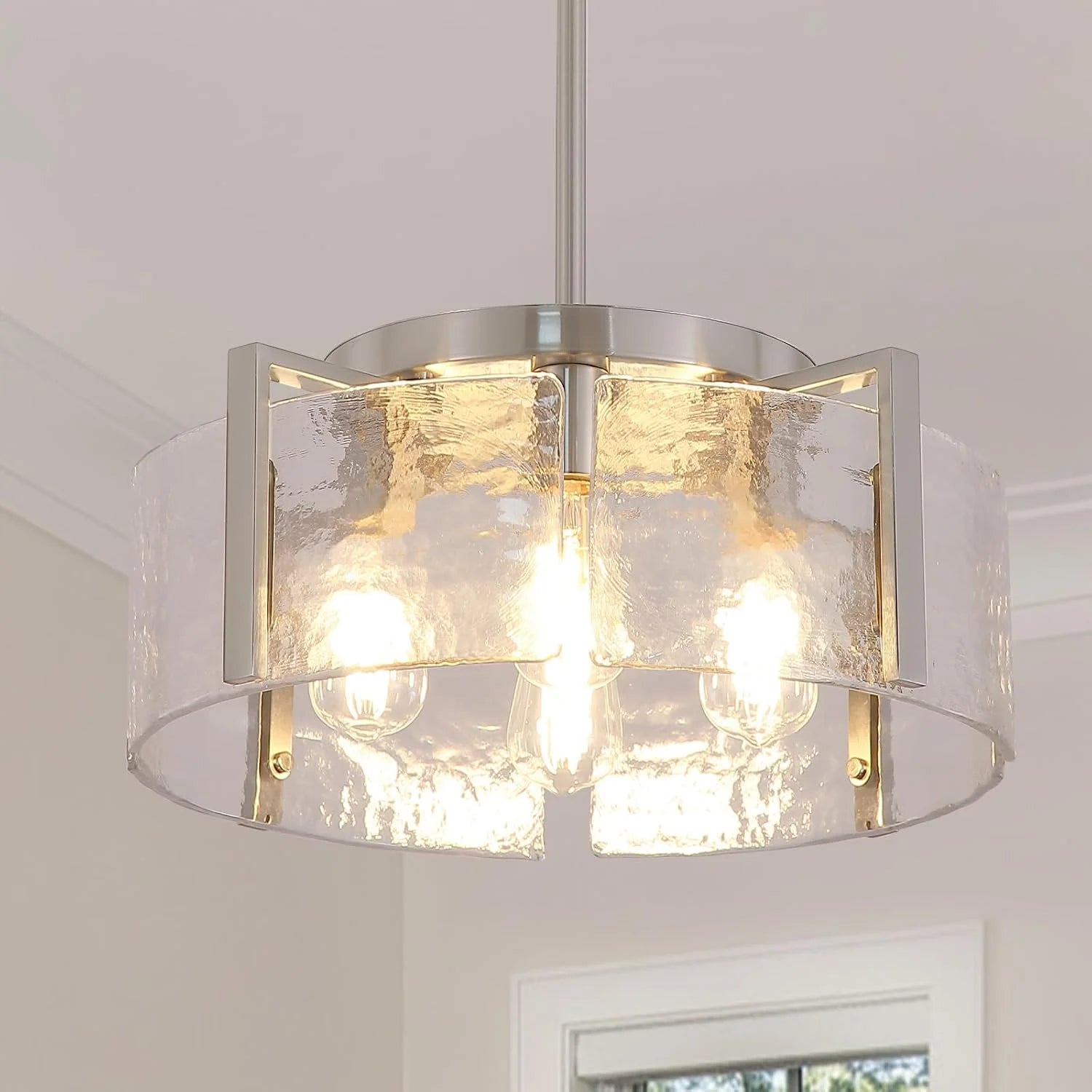 New Arrivals Chandeliers for Dining Room Light Fixture, Adjustable Glass Modern Farmhouse Chandelier for Entryway - Image 6