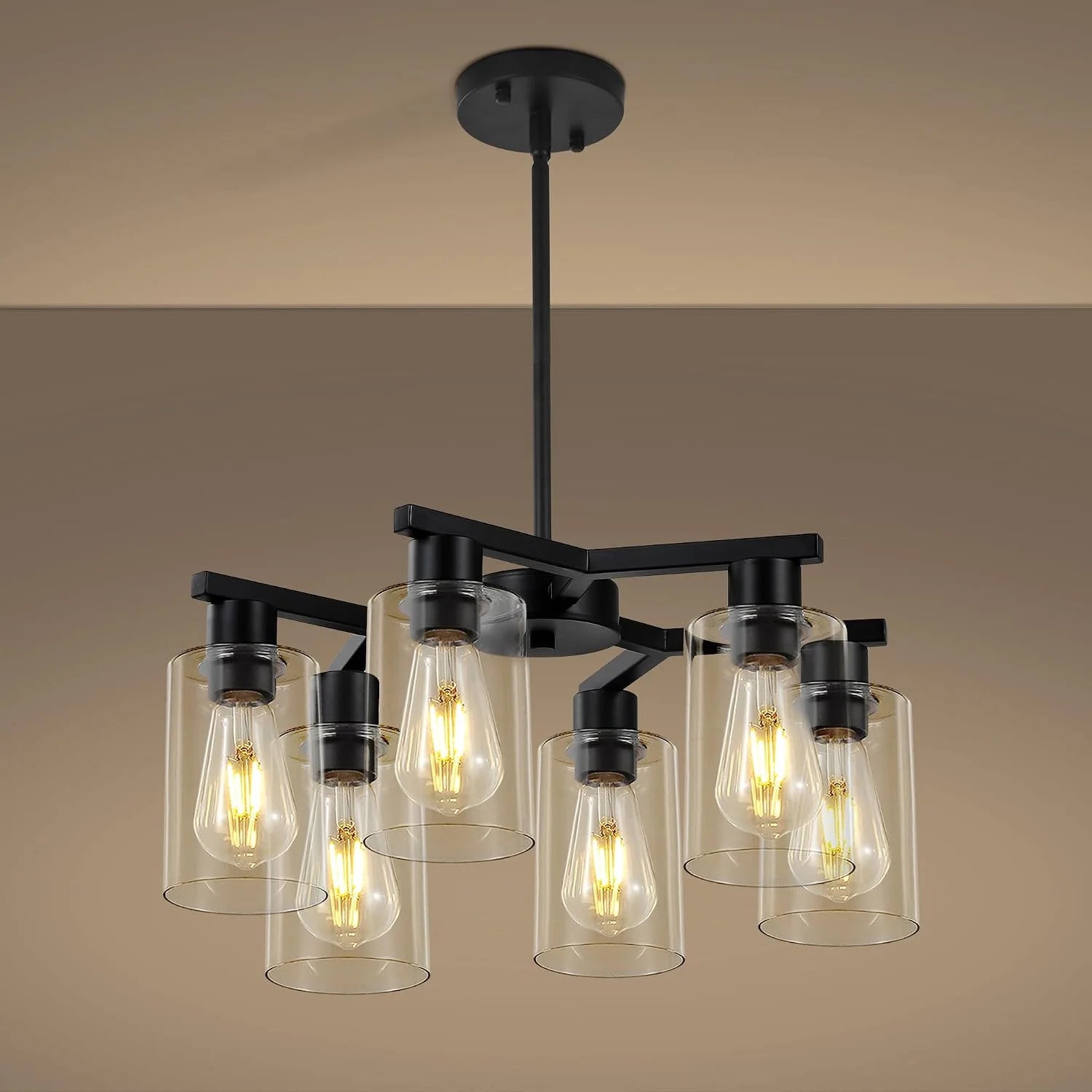 New Arrivals 4-Light Black Modern Farmhouse Chandelier - Image 3
