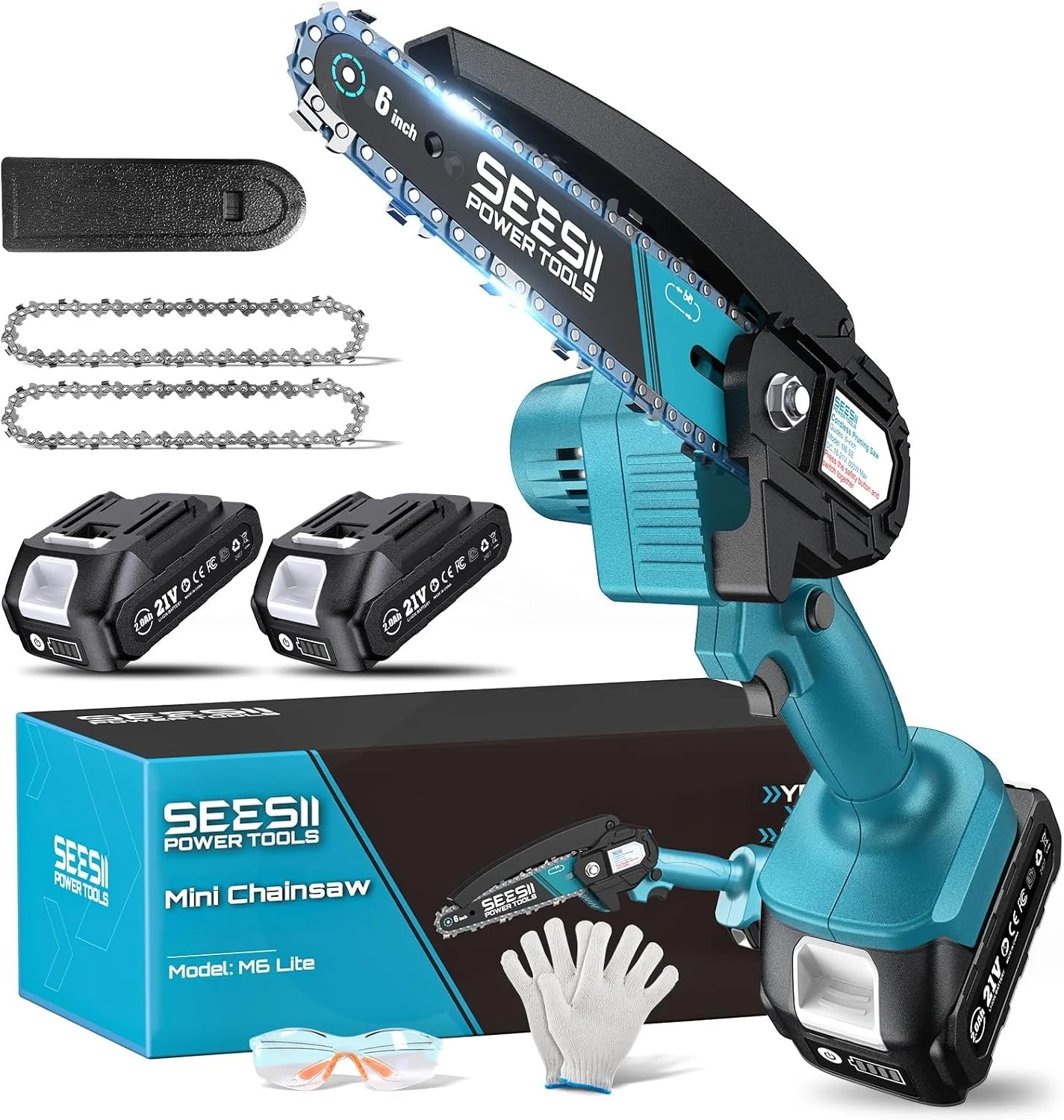 New Arrivals 6 Inch Mini Electric Chainsaw Cordless Battery Powered - Image 6
