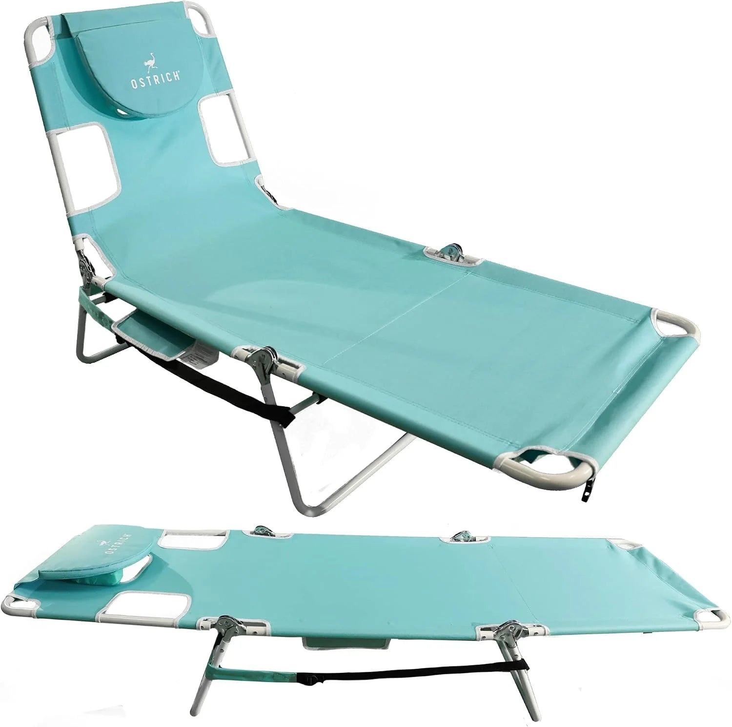 Ladies Comfort Lounger with Chest Support, Foldable and Portable Reclining Outdoor Patio Beach Lawn Camping - Image 3