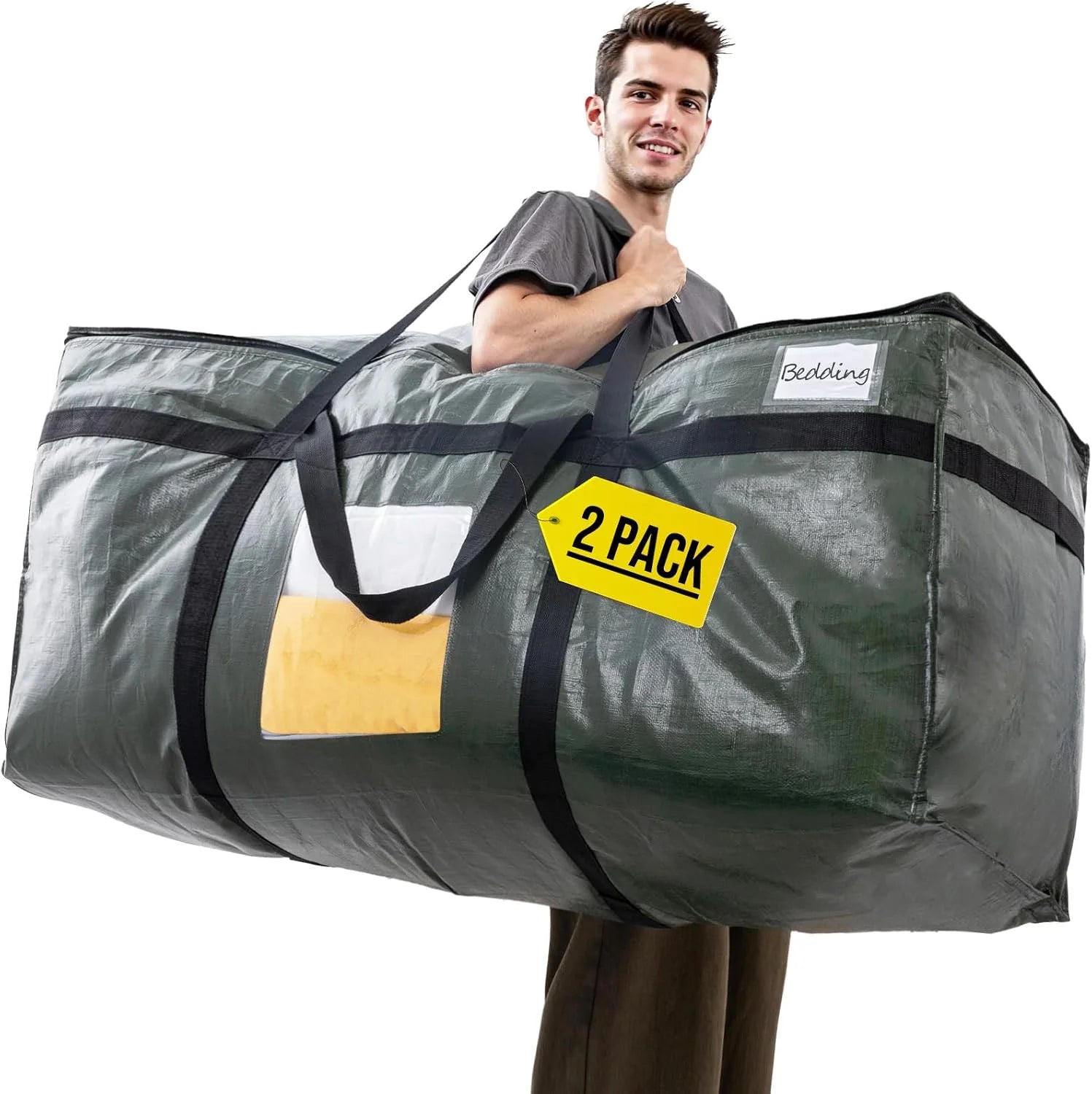 New Arrivals TAILI 2 Pack 69 Gallon Extra Large Storage Bags with Visible Window,Blue - Image 7