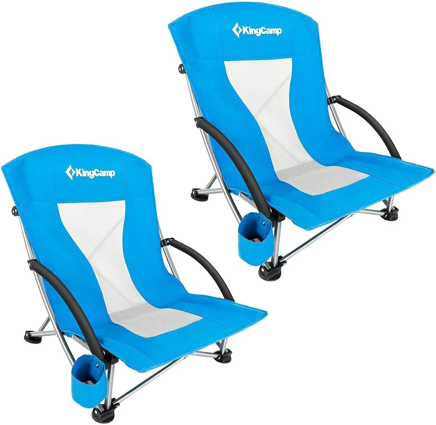 KingCamp Low Beach Chairs 2 Pack, Folding Portable Chair for Adults lightweight Extra Wide Ergonomic High Back Seat bifanuoyard - Image 13