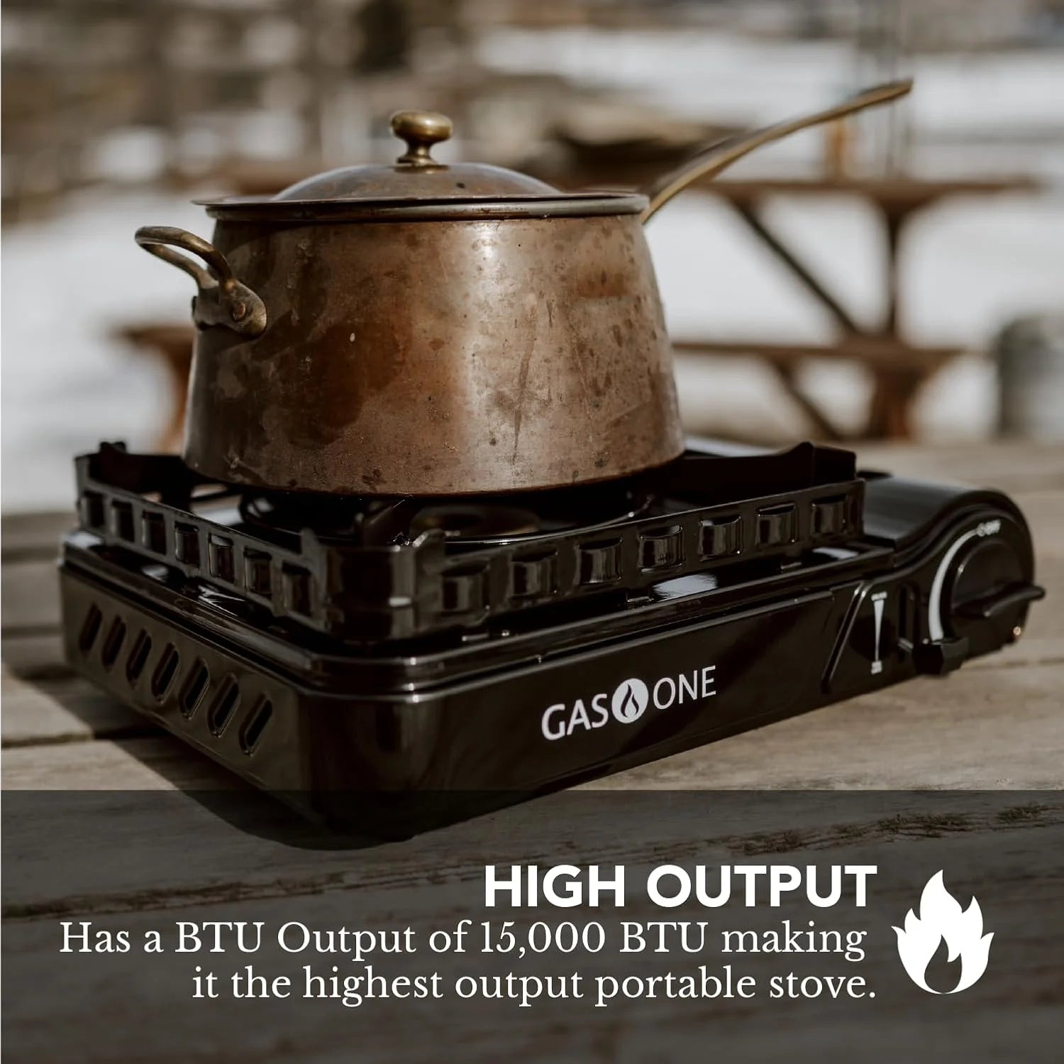 New Arrivals 15, 000 BTU Propane or Butane Stove Dual Fuel Stove Portable Camping Stove - Image 5