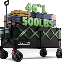 L Collapsible Foldable Extended Wagon, 500LB Weight Capacity with 280L Heavy Duty Folding Cart