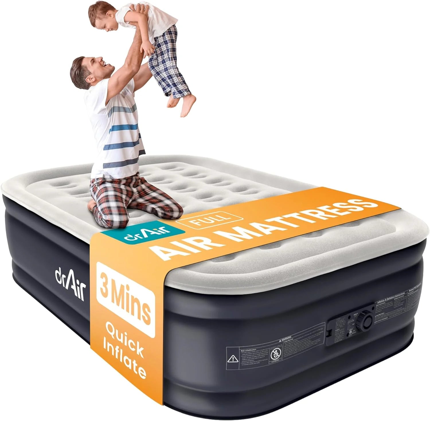 New Arrivals Air Queen Air Mattress with Built-in Pump, 18 Raised Blow Up Mattress, 800 lbs Max Honeycomb Air Bed - Image 3