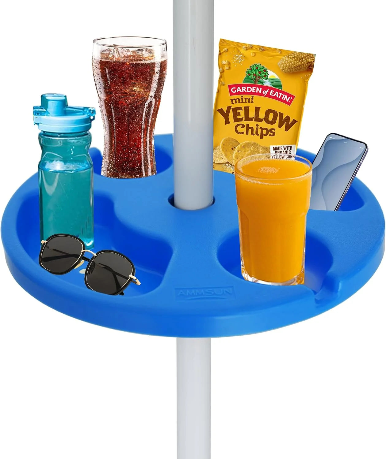 New Arrivals AMMSUN 13 Portable Beach Umbrella Table Tray White - Image 2
